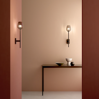 Astro Tacoma Tulip Ribbed Glass Shade - Smoke - Bathroom