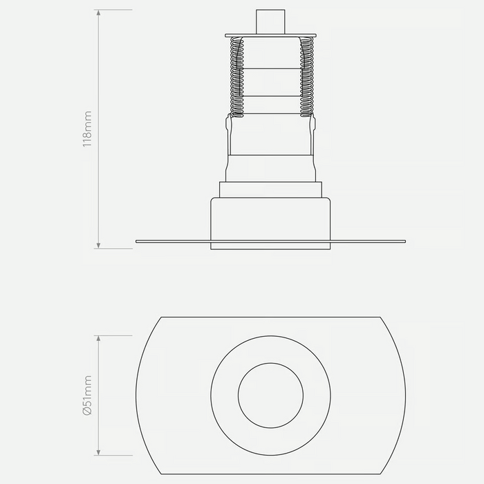 Astro Trimless Mini Ceiling Light - Matt White - Bathroom