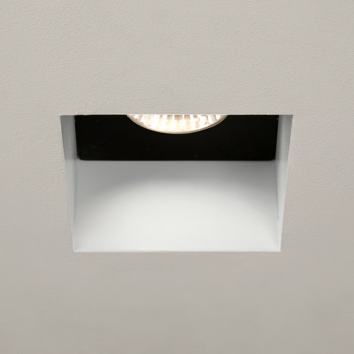 Astro Trimless Square Ceiling Light - Matt White/Matt Black