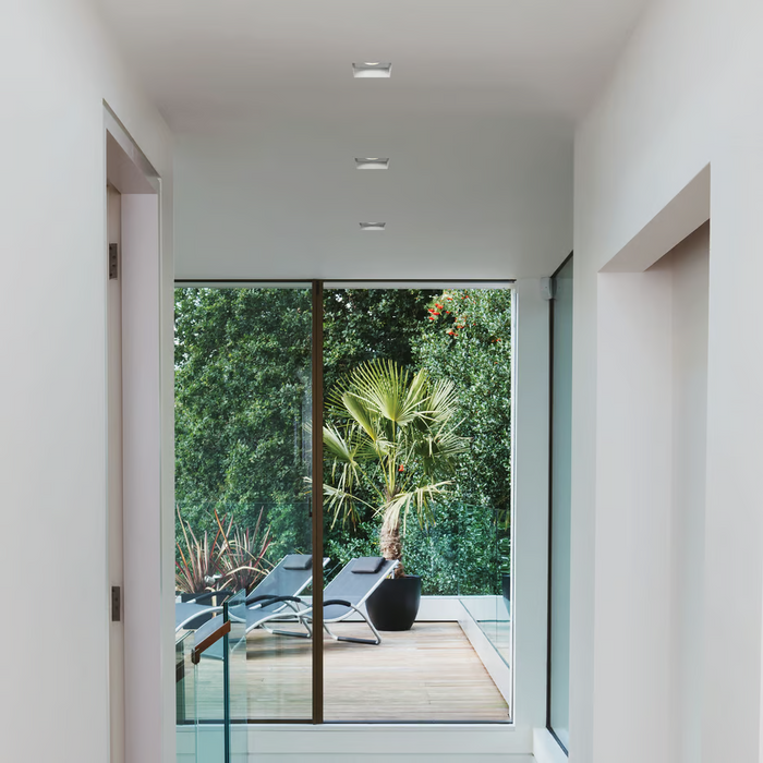 Astro Trimless Square Ceiling Light - Matt White/Matt Black
