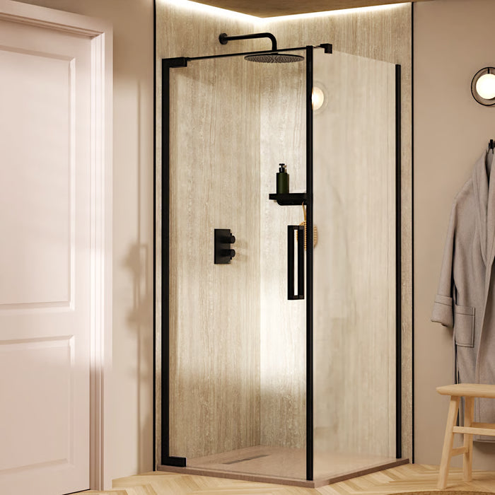 Crosswater Asura 8mm Hinged Shower Door With Side Panel