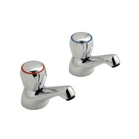 Vado Astra Bath Pillar Taps CD Valve - Chrome
