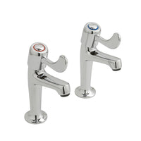 Vado Astra Lever Handle High Neck Kitchen Pillar Taps - Chrome