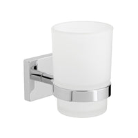 Vado Axces Bokx Frosted Glass Tumbler And Holder - Chrome