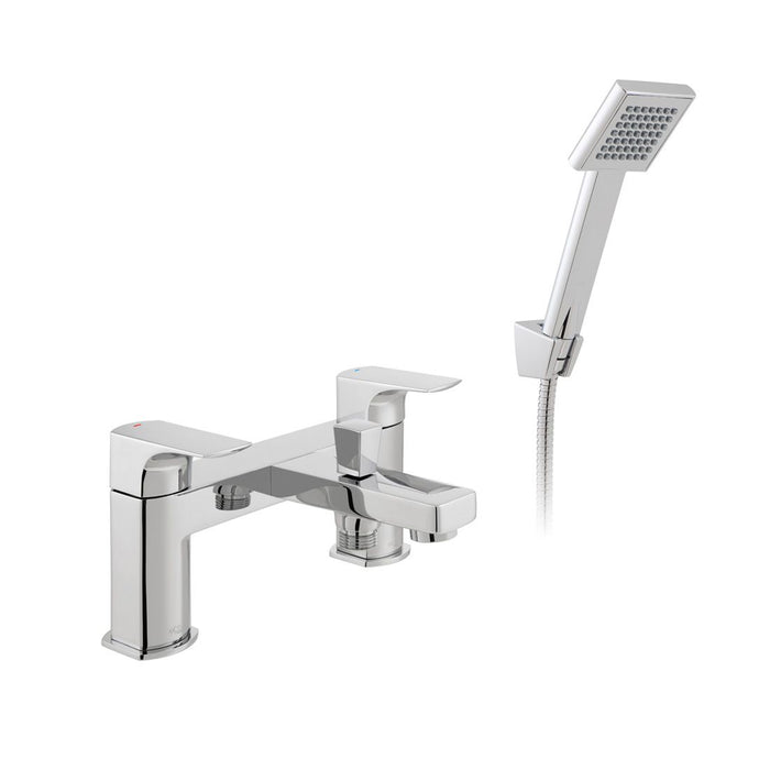 Vado Axces Ekko Deck Mounted Bath Shower Mixer Tap With Shower Kit - Chrome