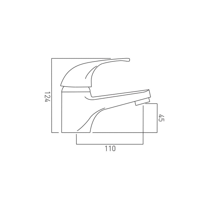 Vado Matrix Single Lever Mono Basin Mixer Tap - Chrome