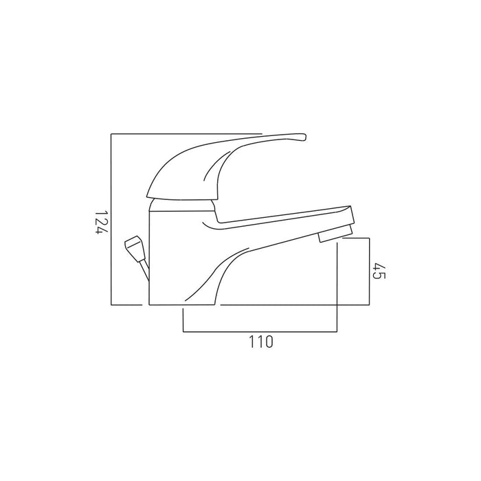 Vado Matrix Mono Basin Mixer Tap With Pop-Up Waste - Chrome