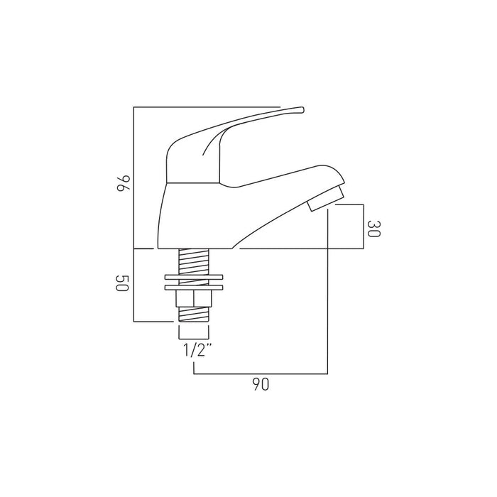 Vado Matrix Basin Pillar Taps - Chrome