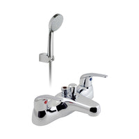 Vado Matrix Deck Mounted Bath Shower Mixer Tap With Shower Kit - Chrome