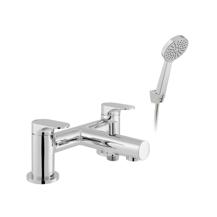 Vado Metiz Deck Mounted Bath Shower Mixer Tap With Shower Kit - Chrome