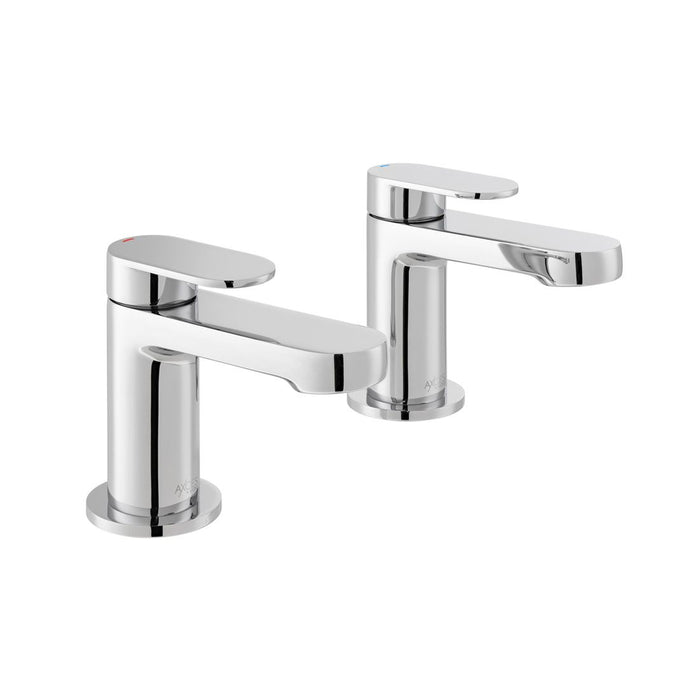 Vado Metiz Bath Pillar Taps - Chrome