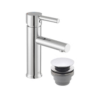 Vado Nuri Mono Basin Mixer Tap With Push Basin Waste - Chrome