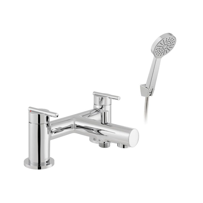 Vado Nuri Deck Mounted Bath Shower Mixer Tap With Shower Kit - Chrome