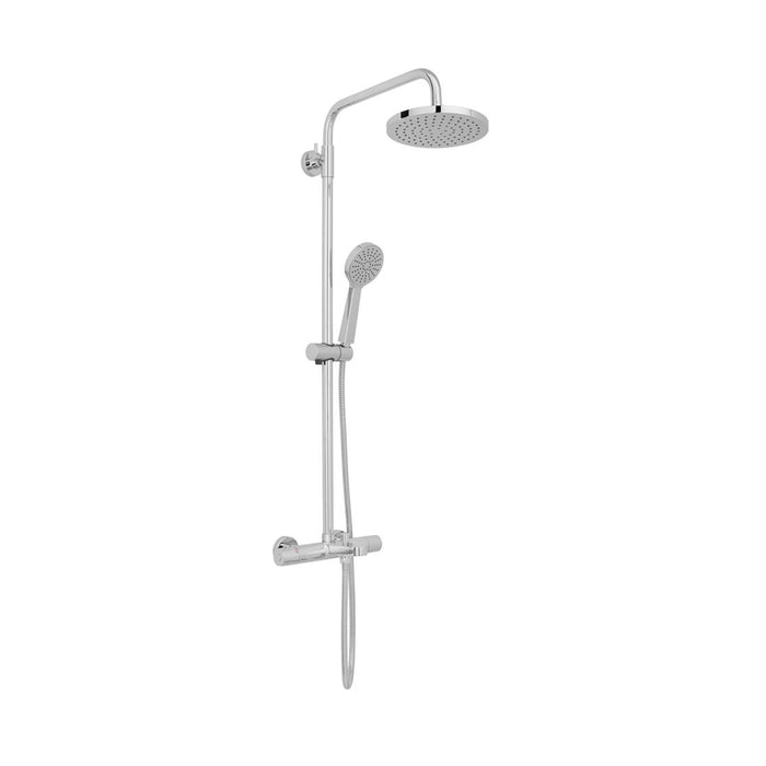 Vado Sirkel Thermostatic Shower Column with Easy Fit Bracket - Chrome