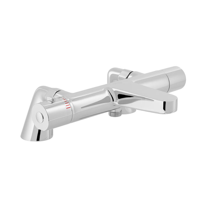 Vado Sirkel Deck Mounted Thermostatic Bath Shower Mixer Tap - Chrome