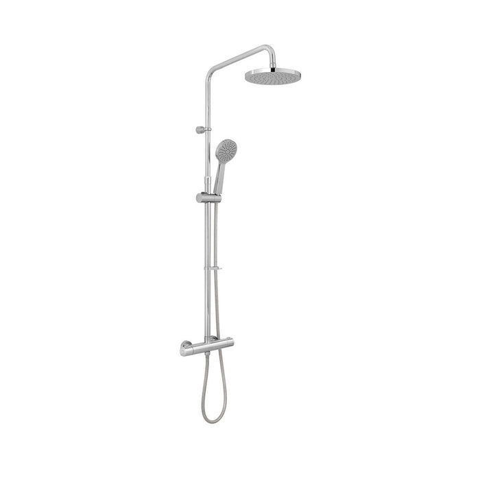 Vado Sirkel Exposed Thermostatic Shower Column with Easy Fit Bracket - Chrome