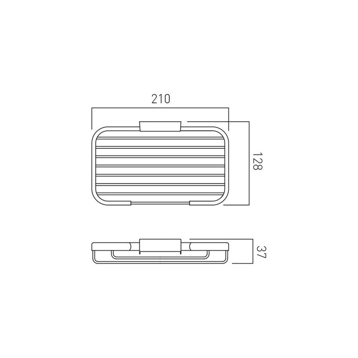 Vado Medium Rectangular Shower Basket - Chrome