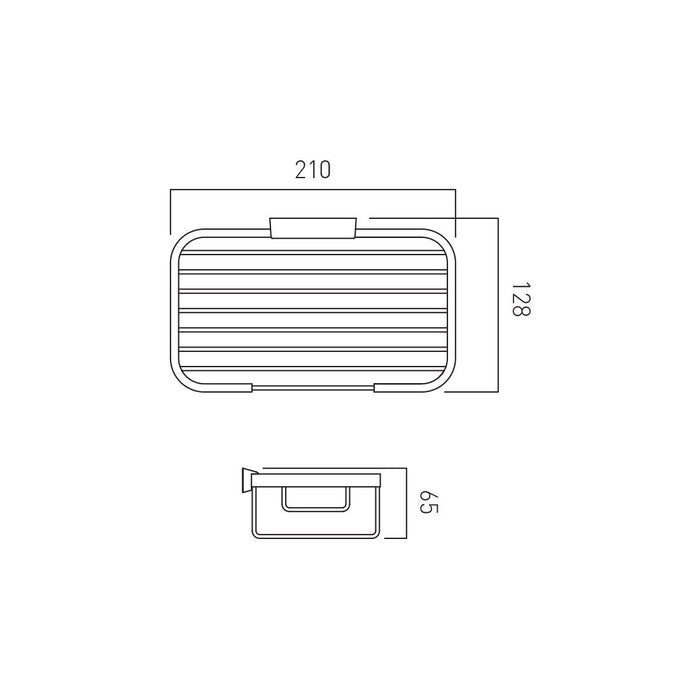 Vado Wall Mounted Medium Rectangular Shower Basket - Chrome