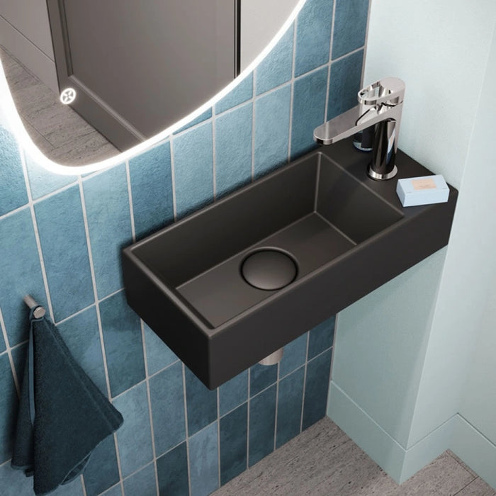 Crosswater Beck Cloakroom Wall Hung Basin With Waste - 1 Tap Hole