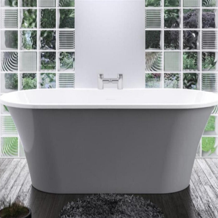 Eastbrook Margravine Freestanding Double Ended Bath With Waste - 1660mm x 730mm