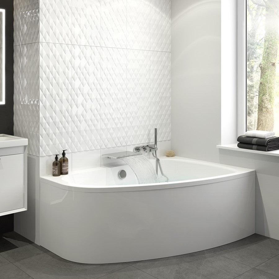 Sonas Maya Offset Corner Bath With Bath Panel 1500mm x 1000mm ...