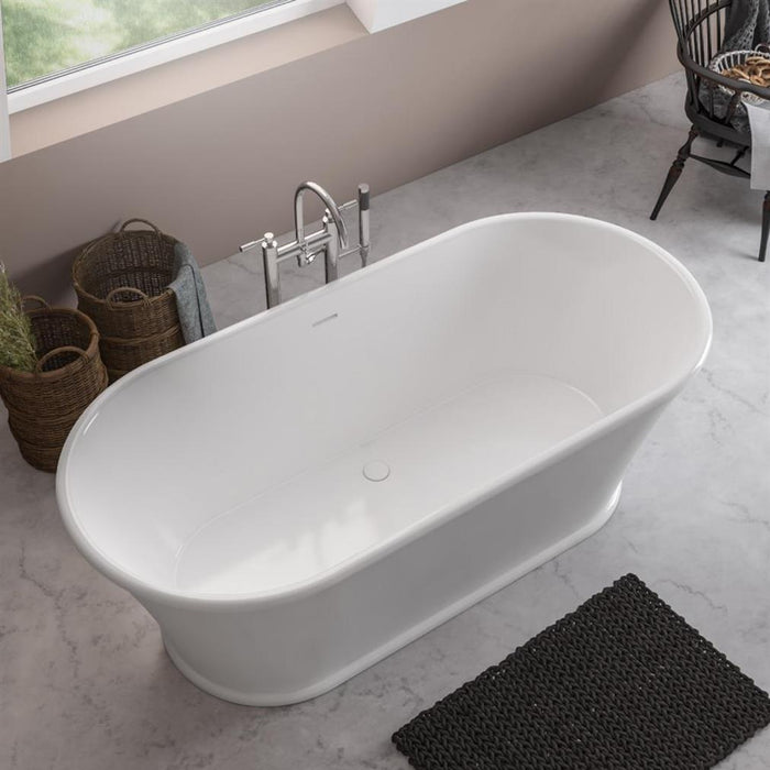 Eastbrook Henley Freestanding Single Ended Bath - 1650mm Long - White