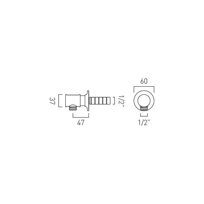 Vado Axbridge Wall Outlet Elbow