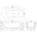 BC Design Aston Freestanding Double Ended Bath - 1720mm x