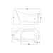 BC Design Penny Freestanding Slipper Bath - 1360mm x 750mm