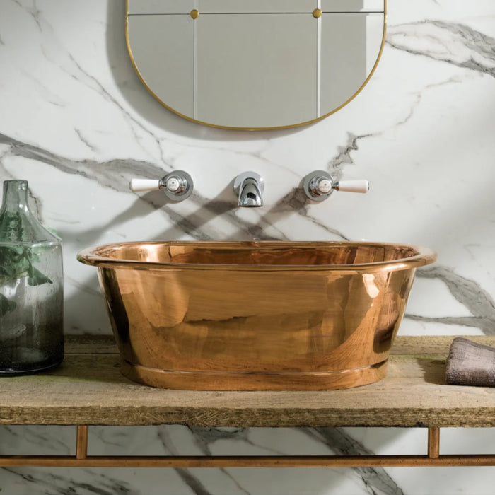BC Designs 345mm SitOn Countertop Basin - Copper