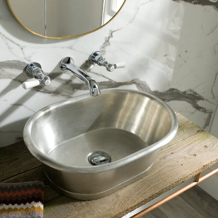 BC Designs 345mm SitOn Countertop Basin - Tin - Countertop