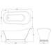 BC Designs Cian Freestanding Slipper Bath - 1590mm x 785mm