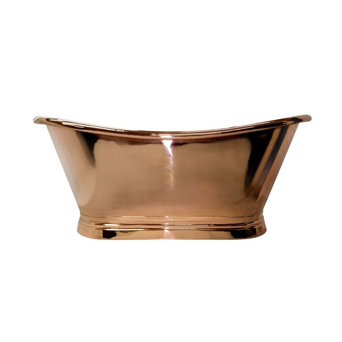 BC Designs Copper Boat Double Ended Roll Top Freestanding Bath