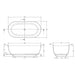 BC Designs Crea 1665mm Stone Freestanding Bath - Polished 