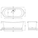 BC Designs Double Ended Freestanding Bath - 1800mm x 800mm
