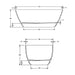 BC Designs Esseta 1510mm Stone Freestanding Bath
