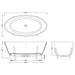 Bc Designs Essex Freestanding Double Ended Bath - 1510mm x