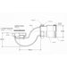 BC Designs Exposed Low Bath Trap with Adapter And Pipe