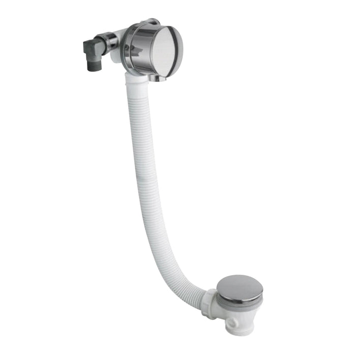 BC Designs Extended Bath Filler - Brushed Chrome - Overflow