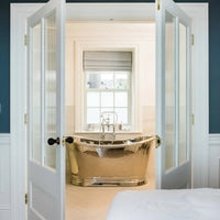 Bc Designs Freestanding Nickel Outer/Nickel Inner Boat Bath