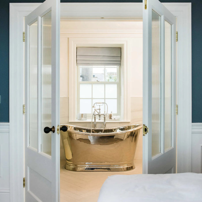 Bc Designs Freestanding Nickel Outer/Nickel Inner Boat Bath