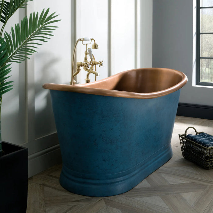 Bc Designs Freestanding Patinata Outer/Copper Inner Boat