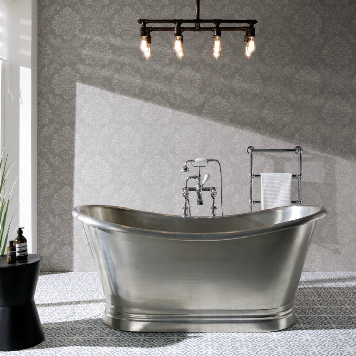Bc Designs Freestanding Tin Outer/Tin Inner Boat Bath - Tin
