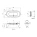 BC Designs Plazia Freestanding Double Ended Bath with Waste