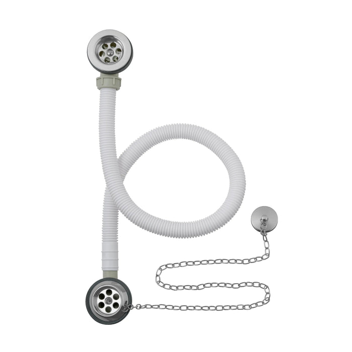 BC Designs Plug & Chain Concealed Bath Waste - Brushed
