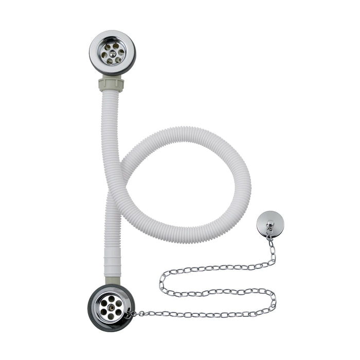 BC Designs Plug & Chain Concealed Bath Waste - Chrome