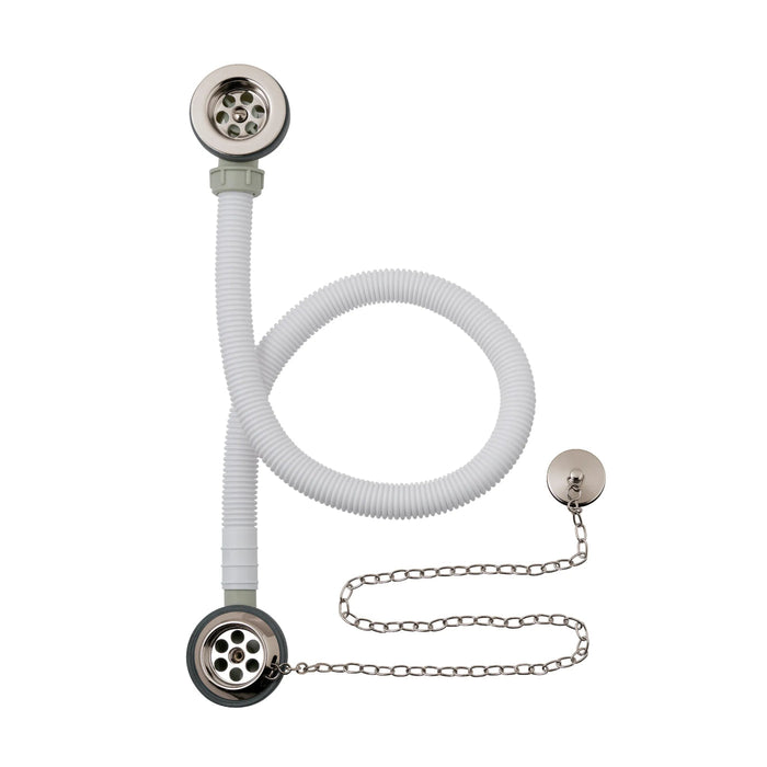BC Designs Plug & Chain Concealed Bath Waste - Nickel
