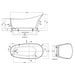 BC Designs Slipp Freestanding Single Ended Bath with Waste
