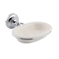 BC Designs Victrion Ceramic Soap Dish Holder - Brushed