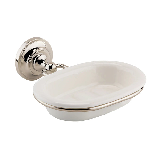 BC Designs Victrion Ceramic Soap Dish Holder - Brushed
